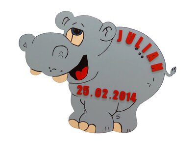 Geburtstafel Nilpferd