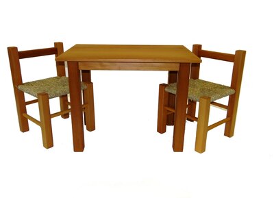 Rechteckiger Kindertisch aus Massivholz