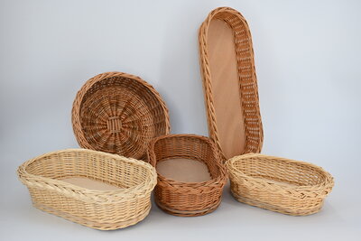 Geflochtene Brot-Körbli oval /rund