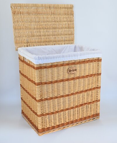 Handgeflochtener Wäschekorb eckig