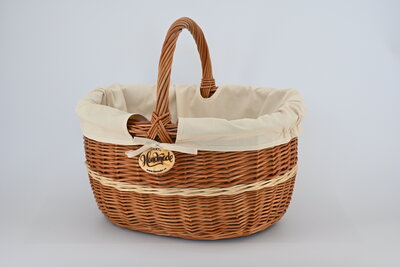 Geflochtener Einkaufskorb mit Querbügel
