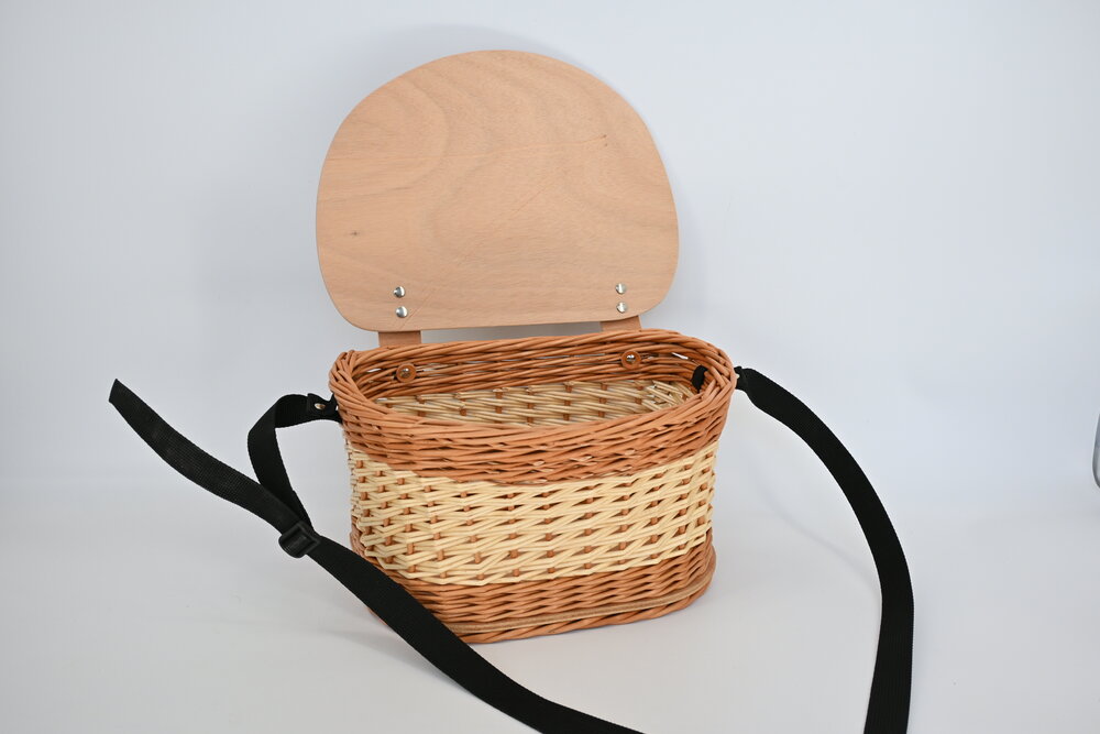 Pilzkörbe mit gelochtem Holzboden