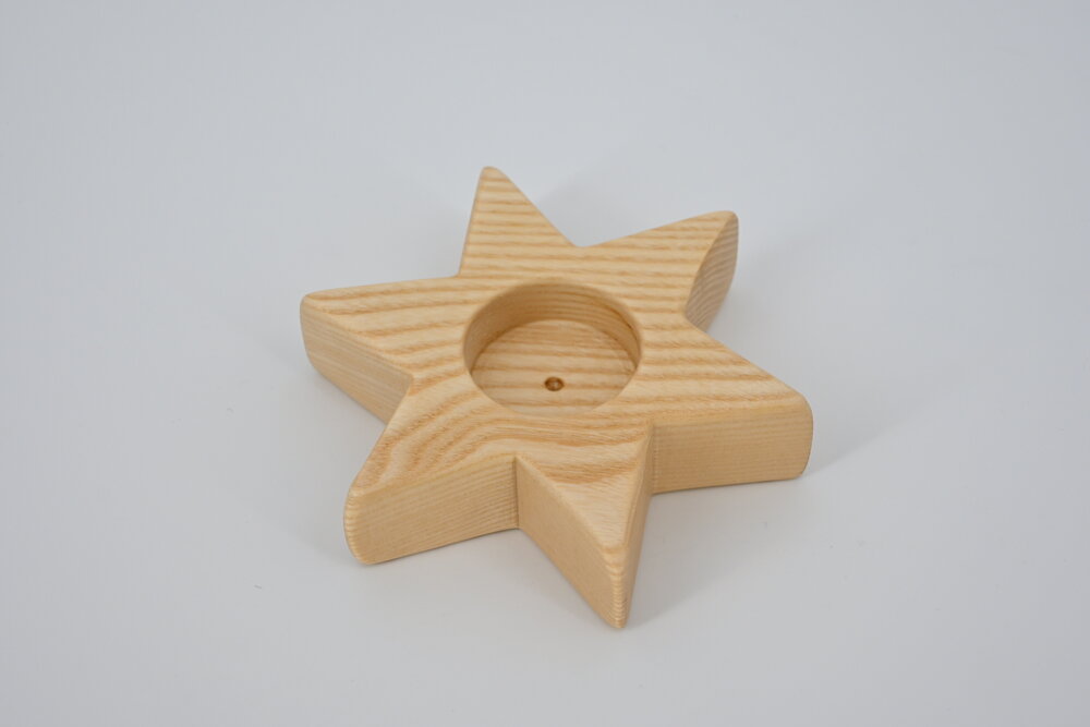 Holzsterne Teelichter