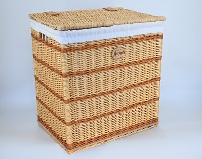 Handgeflochtener W&auml;schekorb eckig